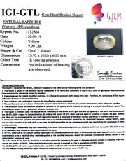 10.00 Ratti Natural Yellow Sapphire with Govt Lab Certificate-(YELSA9T)
